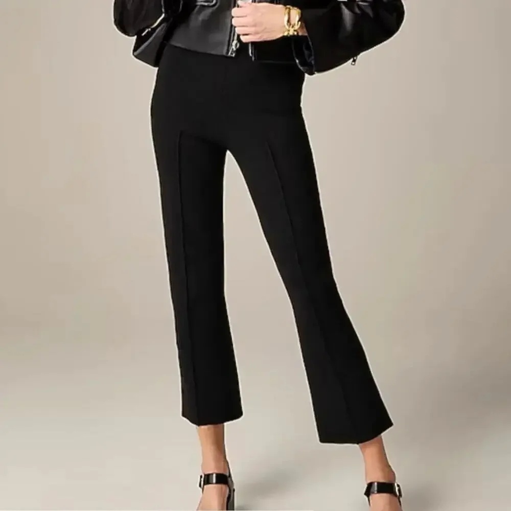J. Crew Delaney Kickout Sweater Pant Black BQ100 Size M